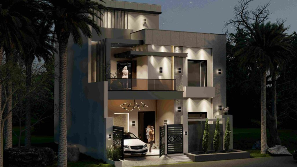 front of the house design simple